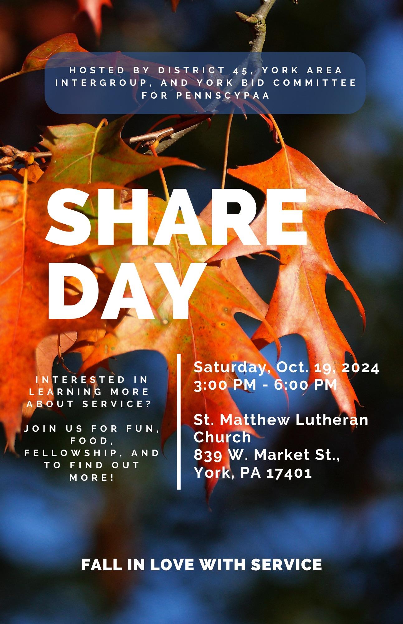 Flyer for Share Day 2024